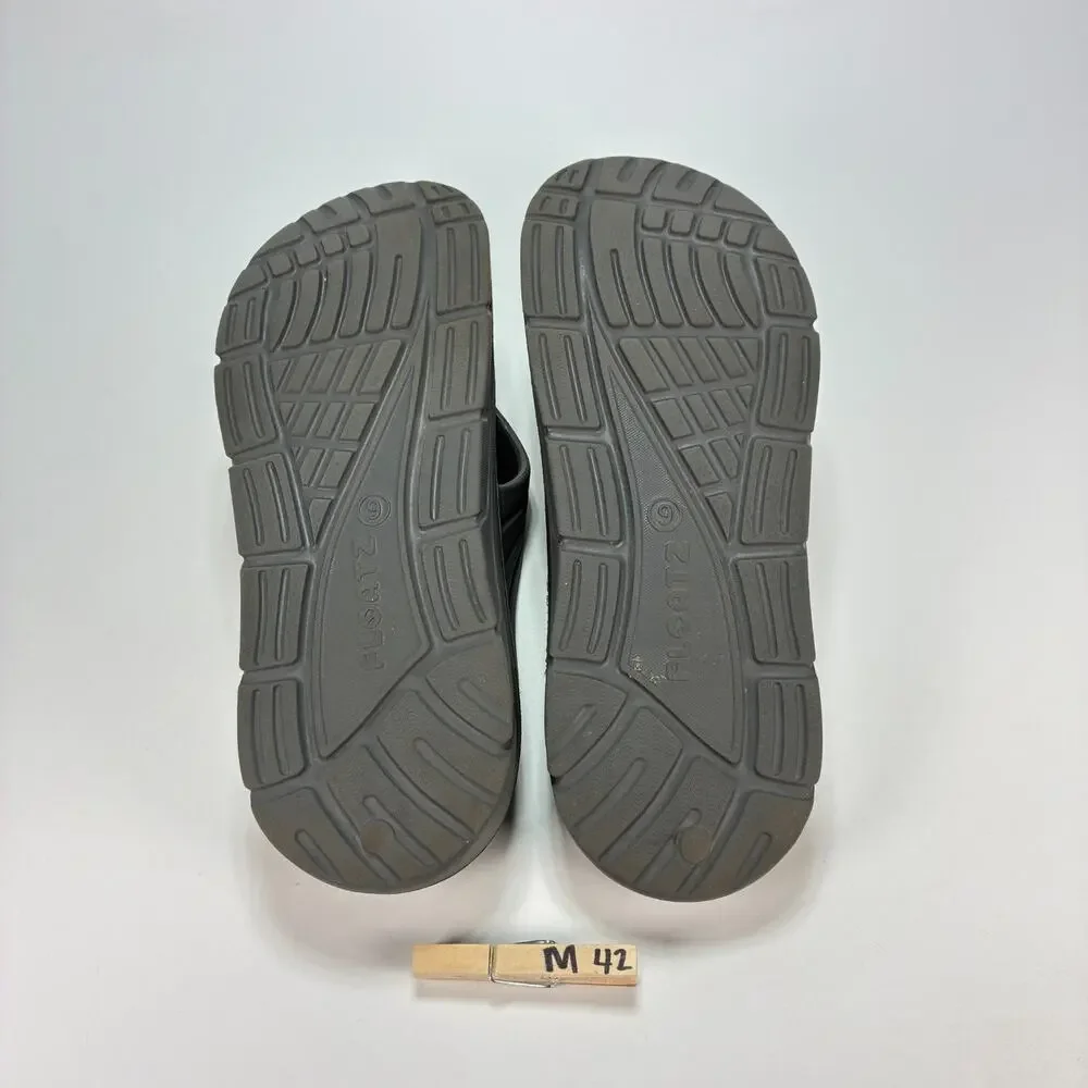 Bata Floatz Black Flip Flops Comfort Thong Lightweight Sandals Men's Size 9